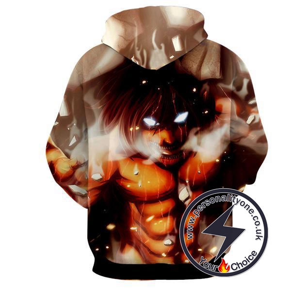 Attack On Titan - Eren Yeager 3D - Attack On Titan Hoodies